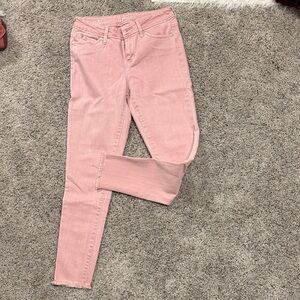 Celebrity Pink Pastel Pink Cropped Slim Jeans